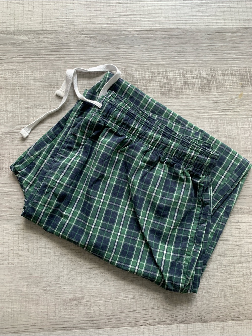 dip Men’s Green & Navy Plaid Sleepwear Lounge PJ Pants, Size XL.